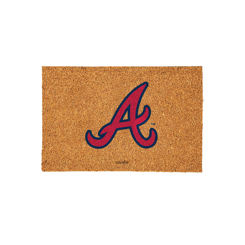 Atlanta Braves Large Full Color Coir Mat, 36"x24"