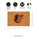 Baltimore Orioles Large Full Color Coir Mat, 36"x24"