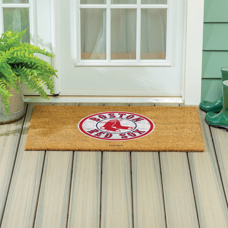 Boston Red Sox Large Full Color Coir Mat, 36"x24"