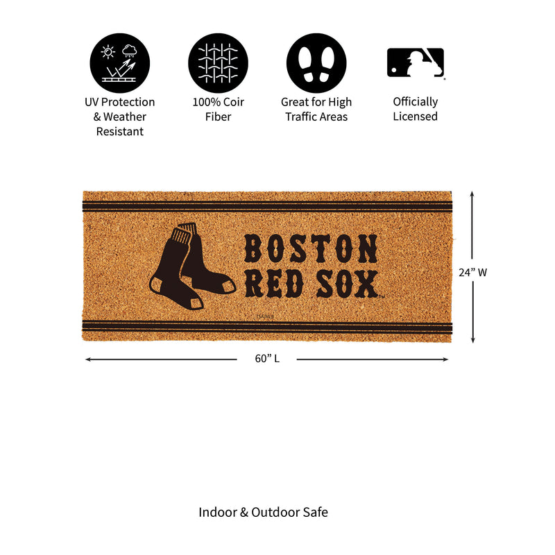 Boston Red Sox Extra Large One Color Coir Mat, 60"x24"