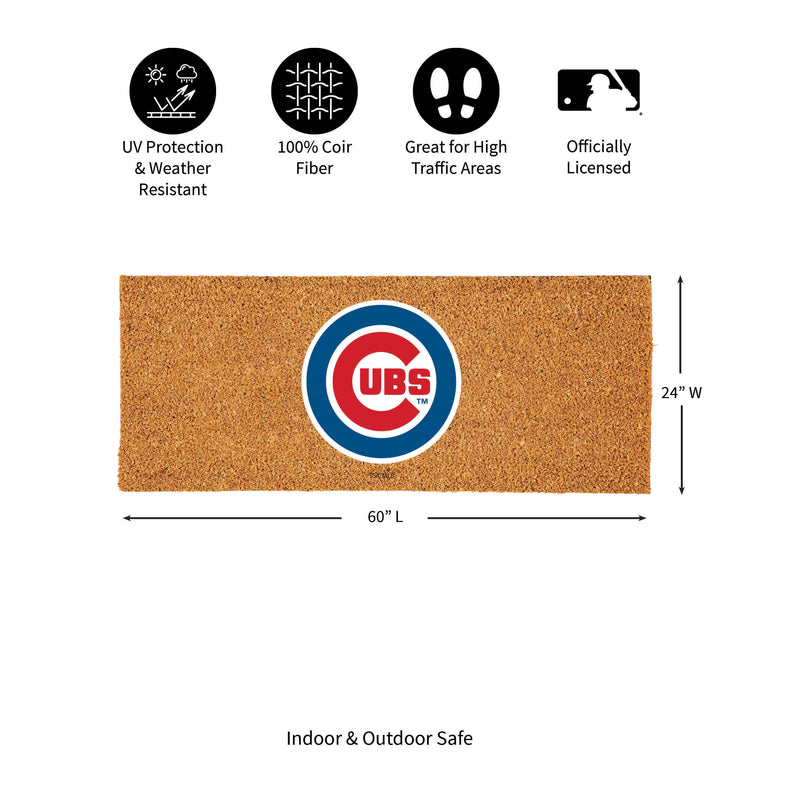 Chicago Cubs Extra Large Full Color Coir Mat, 60"x24"