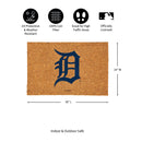 Detroit Tigers Large Full Color Coir Mat, 36"x24"