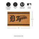 Detroit Tigers Large One Color Coir Mat, 36"x24"