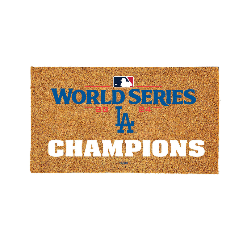 Los Angeles Dodgers Coir Mat 1C with Color Logo, World Series Champions 2024
