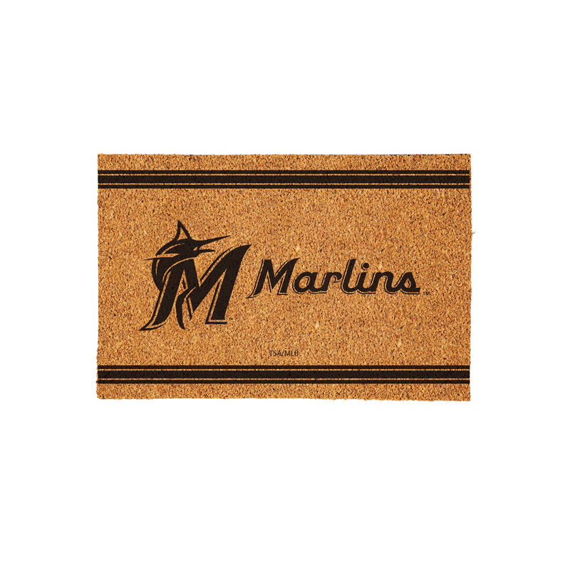Miami Marlins Large One Color Coir Mat, 36"x24"
