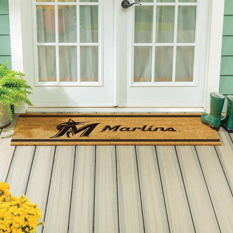 Miami Marlins Extra Large One Color Coir Mat, 60"x24"