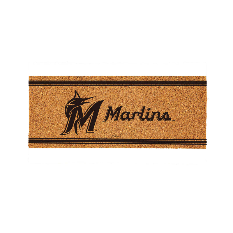 Miami Marlins Extra Large One Color Coir Mat, 60"x24"