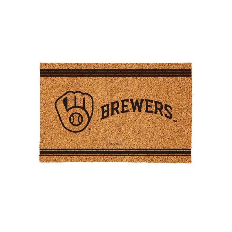 Milwaukee Brewers Large One Color Coir Mat, 36"x24"