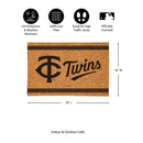 Minnesota Twins Large One Color Coir Mat, 36"x24"