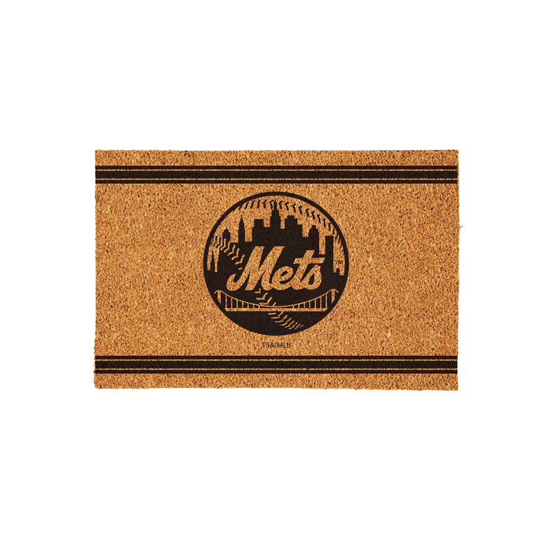 New York Mets Large One Color Coir Mat, 36"x24"