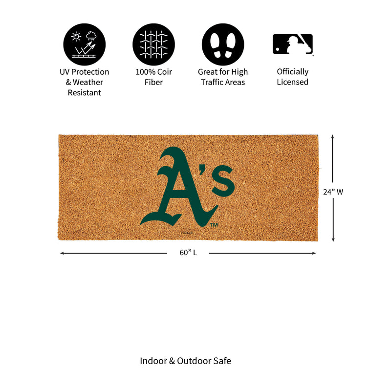 Athletics Extra Large Full Color Coir Mat, 60"x24"