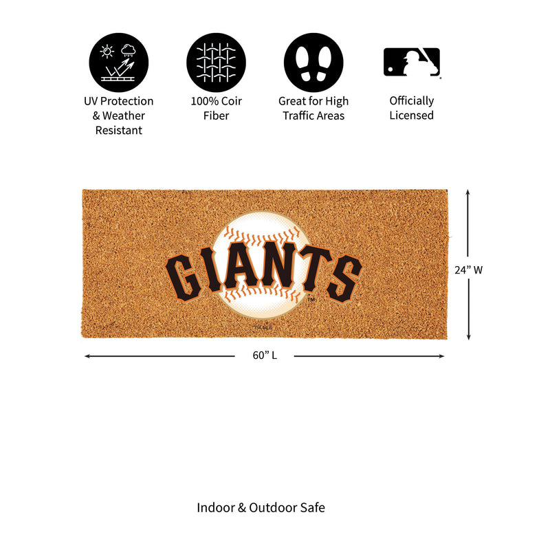 San Francisco Giants Extra Large Full Color Coir Mat, 60"x24"