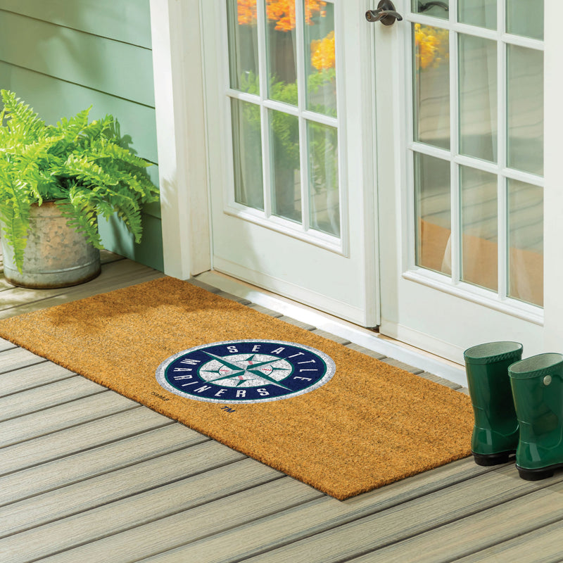 Seattle Mariners Extra Large Full Color Coir Mat, 60"x24"