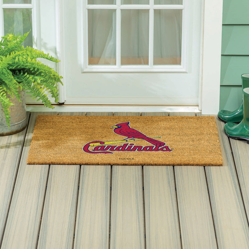 St Louis Cardinals Large Full Color Coir Mat, 36"x24"
