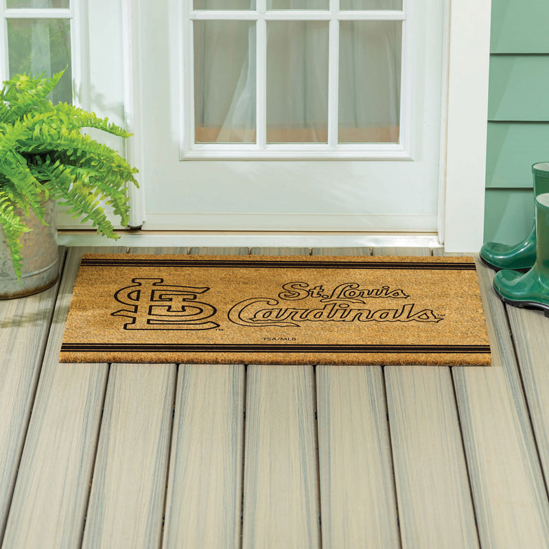 St Louis Cardinals Large One Color Coir Mat, 36"x24"