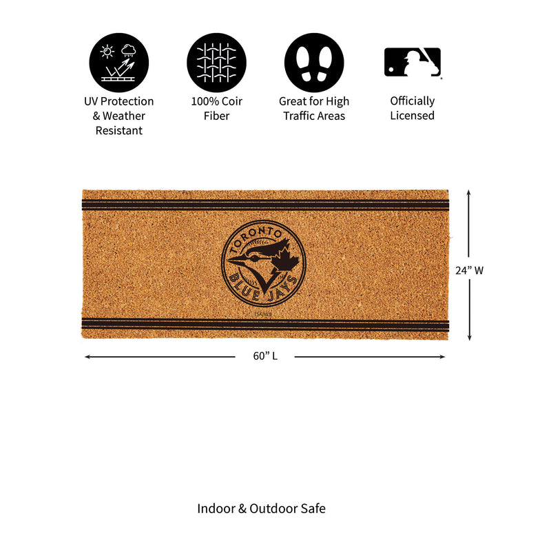 Toronto Blue Jays Extra Large One Color Coir Mat, 60"x24"
