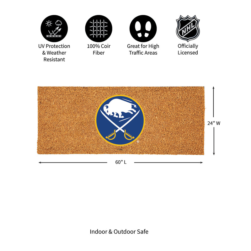 Buffalo Sabres Extra Large Full Color Coir Mat, 60"x24"