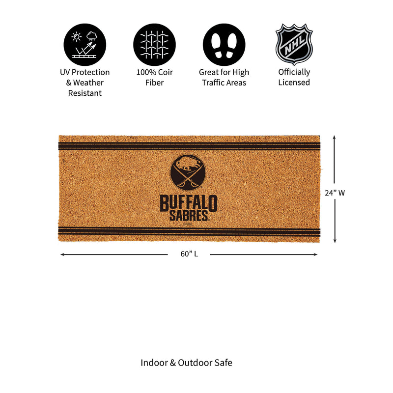 Buffalo Sabres Extra Large One Color Coir Mat, 60"x24"