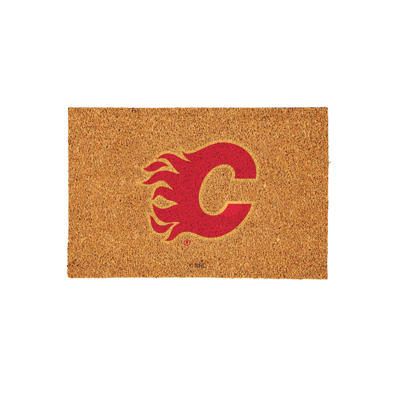 Calgary Flames Large Full Color Coir Mat, 36"x24"