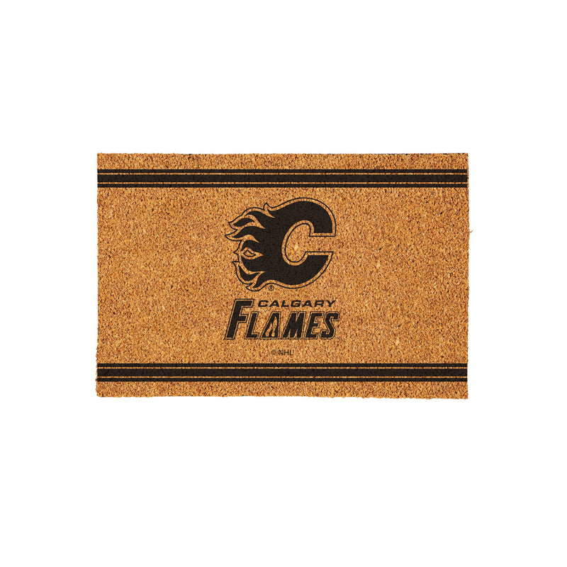 Calgary Flames Large One Color Coir Mat, 36"x24"
