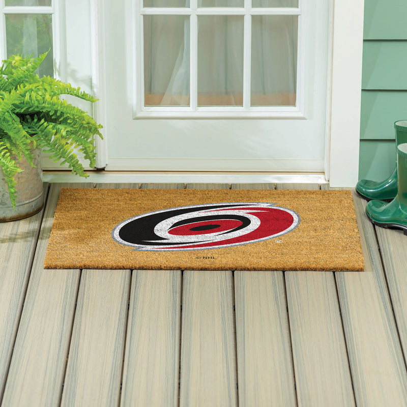 Carolina Hurricanes Large Full Color Coir Mat, 36"x24"