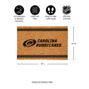 Carolina Hurricanes Large One Color Coir Mat, 36"x24"