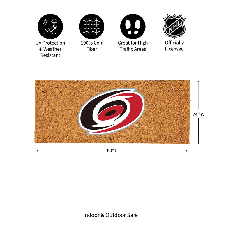 Carolina Hurricanes Extra Large Full Color Coir Mat, 60"x24"
