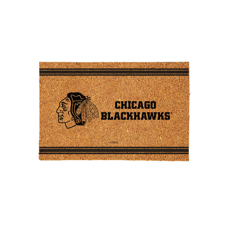 Chicago Blackhawks Large One Color Coir Mat, 36"x24"
