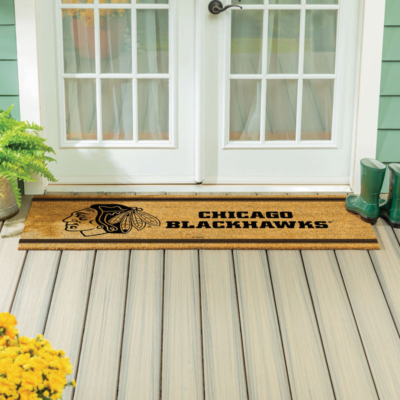 Chicago Blackhawks Extra Large One Color Coir Mat, 60"x24"
