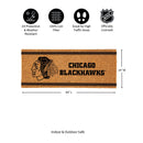 Chicago Blackhawks Extra Large One Color Coir Mat, 60"x24"
