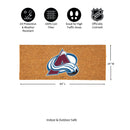 Colorado Avalanche Extra Large Full Color Coir Mat, 60"x24"