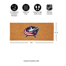 Columbus Blue Jackets Extra Large Full Color Coir Mat, 60"x24"