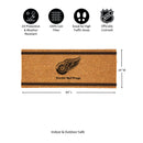 Detroit Red Wings Extra Large One Color Coir Mat, 60"x24"