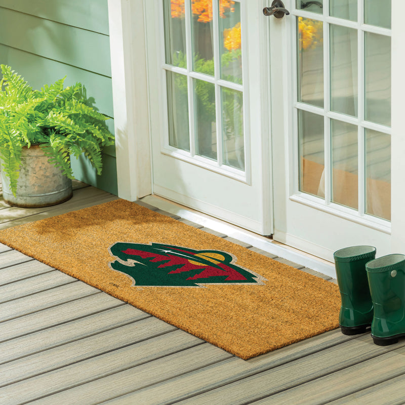 Minnesota Wild Extra Large Full Color Coir Mat, 60"x24"