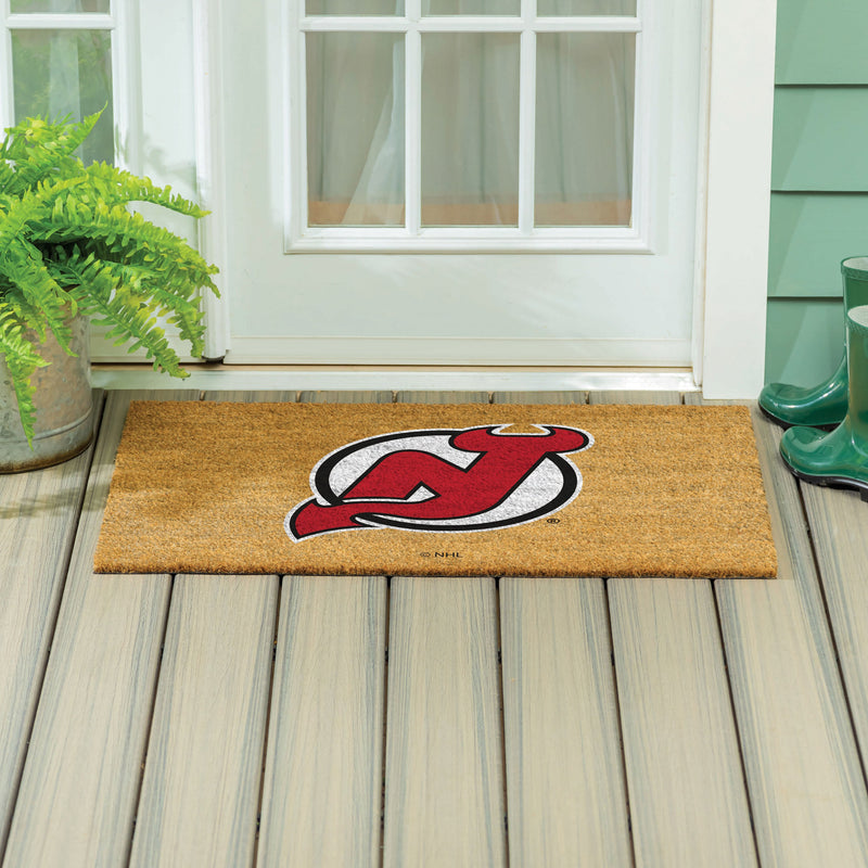 New Jersey Devils Large Full Color Coir Mat, 36"x24"