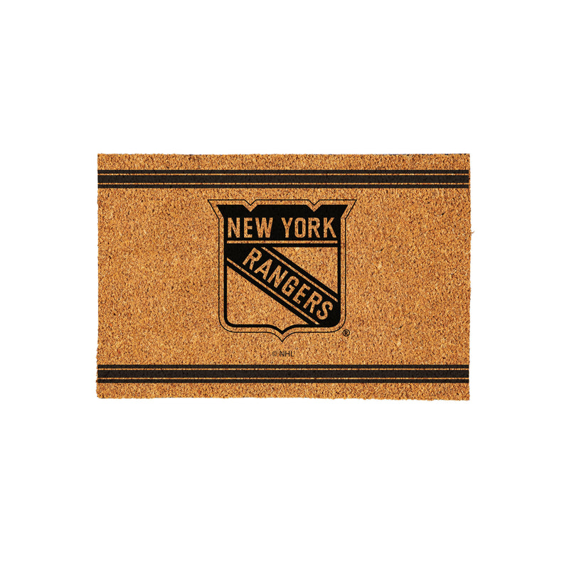 New York Rangers Large One Color Coir Mat, 36"x24"
