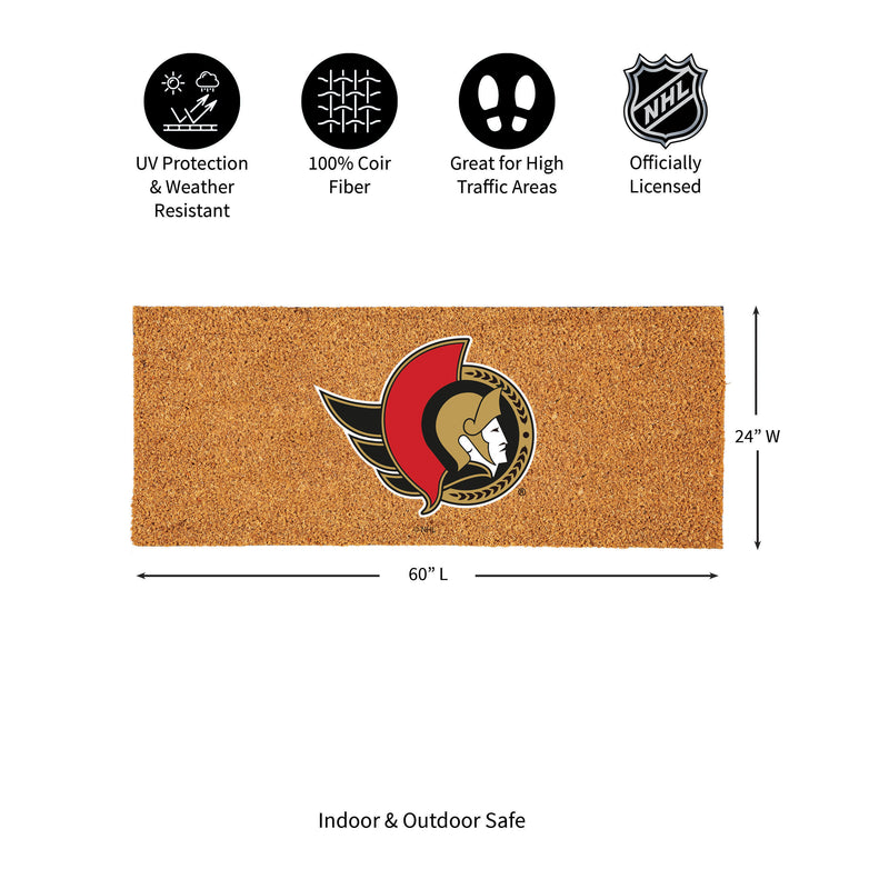 Ottawa Senators Extra Large Full Color Coir Mat, 60"x24"