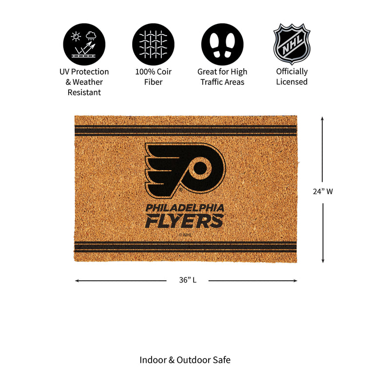 Philadelphia Flyers Large One Color Coir Mat, 36"x24"