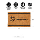 Pittsburgh Penguins Large One Color Coir Mat, 36"x24"