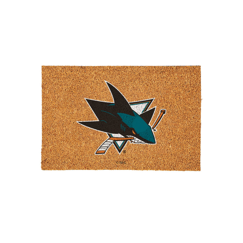 San Jose Sharks Large Full Color Coir Mat, 36"x24"