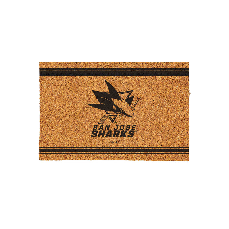 San Jose Sharks Large One Color Coir Mat, 36"x24"