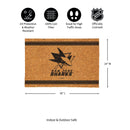 San Jose Sharks Large One Color Coir Mat, 36"x24"