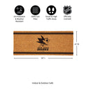 San Jose Sharks Extra Large One Color Coir Mat, 60"x24"
