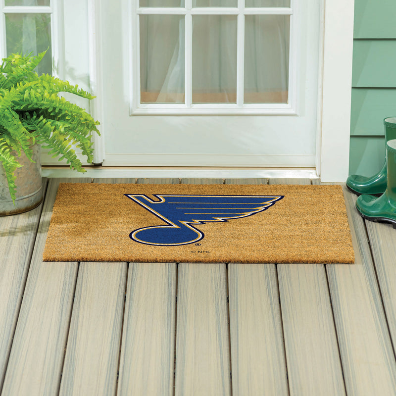St Louis Blues Large Full Color Coir Mat, 36"x24"