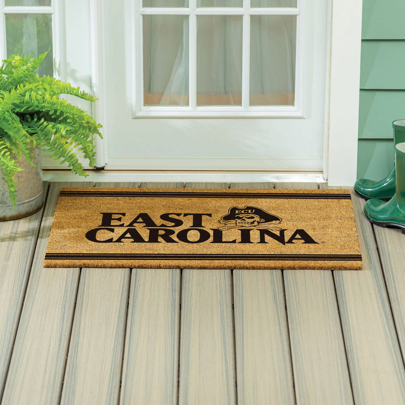 East Carolina University Large One Color Coir Mat, 36"x24"