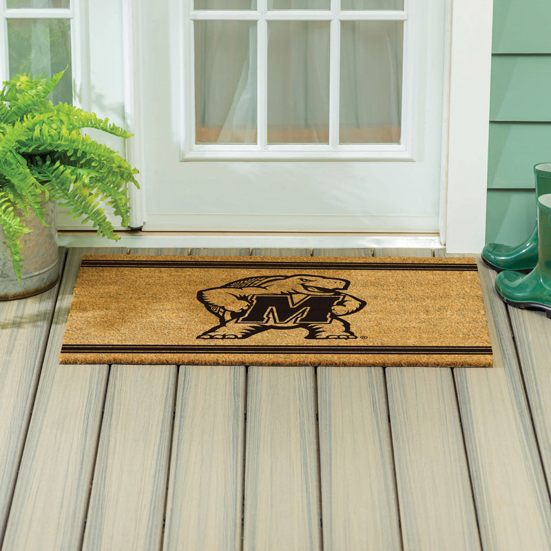 University of Maryland Large One Color Coir Mat, 36"x24"