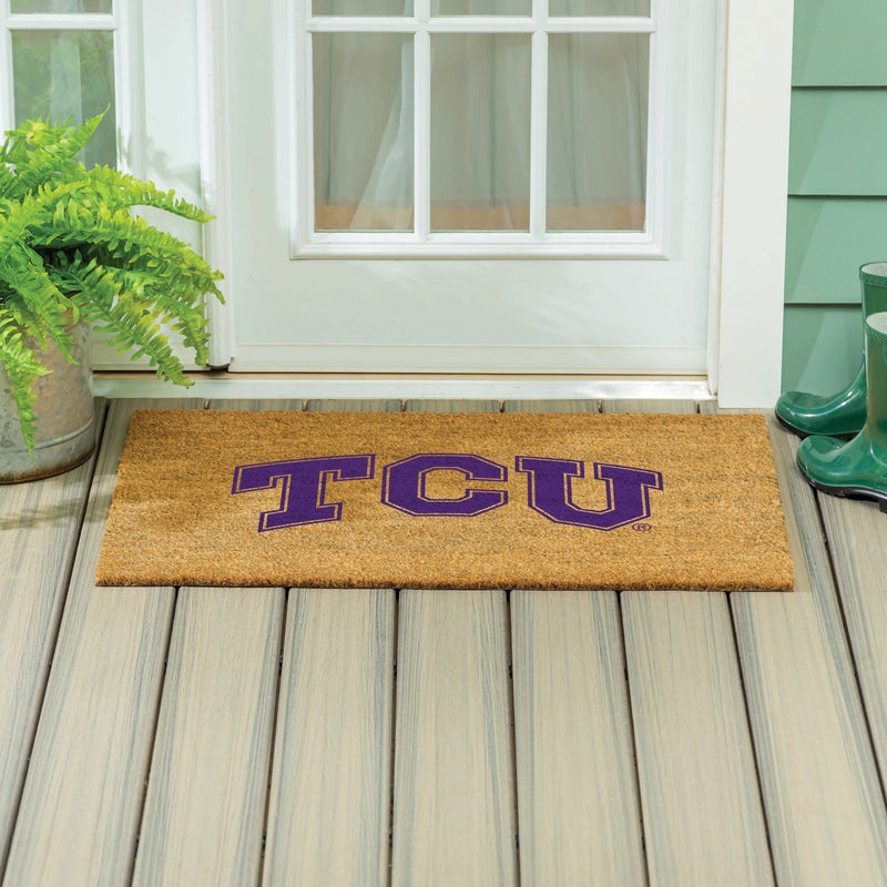 Texas Christian University Large Full Color Coir Mat, 36"x24"