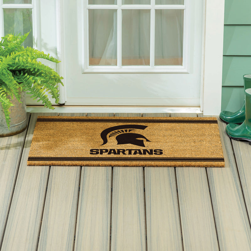 Michigan State University Large One Color Coir Mat, 36"x24"