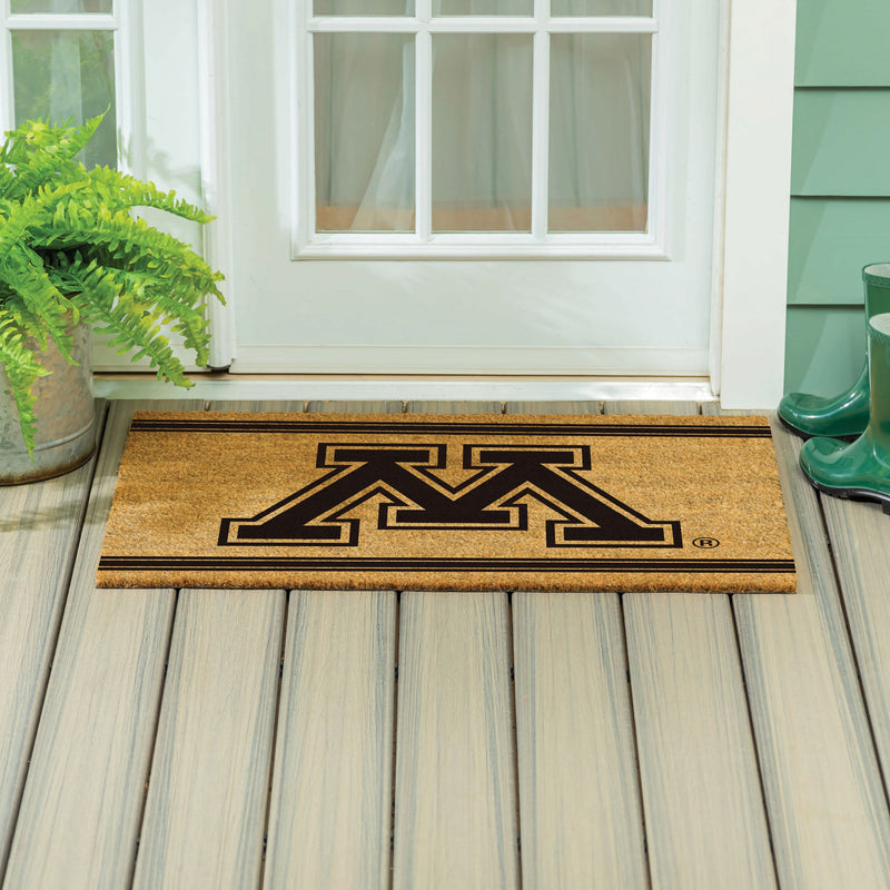 University of Minnesota Large One Color Coir Mat, 36"x24"