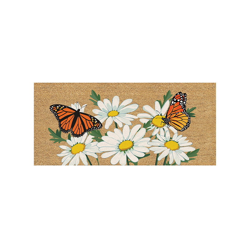 Daises in Bloom Flocked Sassafras Coir Switch Mat